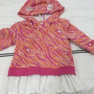 Tucker + Tate Pink and Orange Patterned Kids Hoodie